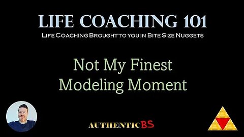 Life Coaching 101 - Not My Finest Modeling Moment
