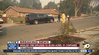 Resident helps fight off Woolsey Fire from neighbors' homes
