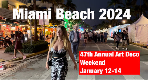 Miami Beach Art Deco Weekend JAN 12, 13, 14, 2024 #citywalk #miami #miamibeach