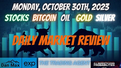 Daily Market Review for Monday, October 30th, 2023 for #Stocks #Oil #Bitcoin #Gold and #Silver