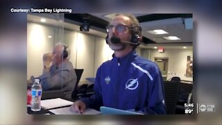 Lightning radio broadcaster calls Stanley Cup games from a distance