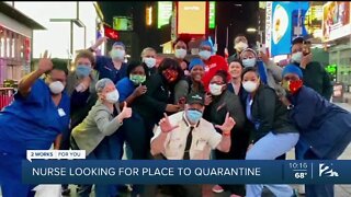 Area nurse returning from NYC frontlines needs place to quarantine