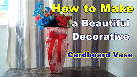 How to Make a Beautiful Decorative Cardboard Vase