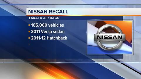 Nissan recalls nearly 105K cars to replace Takata air bags