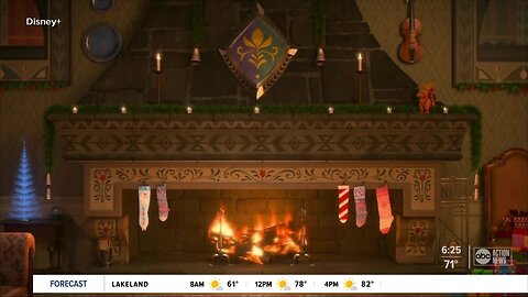 Cozy up with this fireplace straight from Arendelle on Disney+