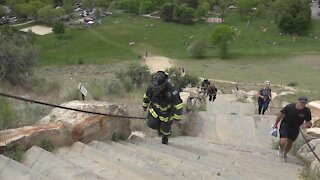 Boise Fire Department participating in LLS Firefighter Stairclimb at Camel's Back Park