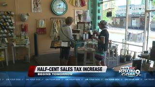 Half-cent sales tax begins tomorrow