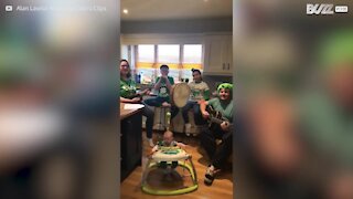 Quarantine doesn't stop Irish family celebrating St. Patrick's Day!