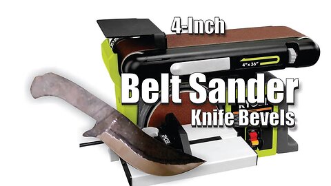 DIY easy 4 inch Belt Sander Knife Bevel and plunge cuts