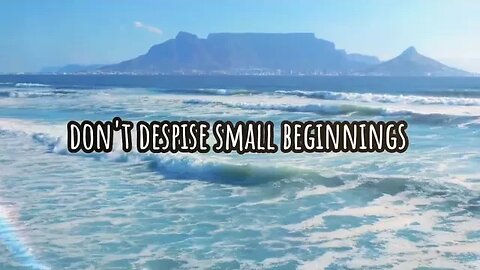 This message is reaching you right on time!(Don’t Despise Small Beginnings)