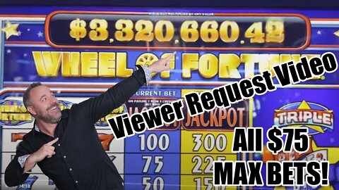 Viewer Request Video - Wheel of Fortune - Triple Red White & Blue - $75 Max Bets! #FridaysFailures