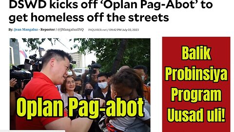 Oplan Pag abot at Balik Probinsiya Bagong - paasa aarangkada na naman daw!