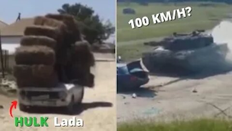 Hulk Lada; Tank Crushing Car at High Speed & More! | Daily Dose Of Cars & Bikes