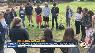 Group of students views walkout as too political