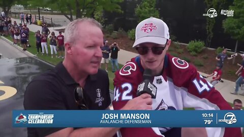'It's been a whirlwind of a four days': Altitude Sports talks with Avs defenseman Josh Manson on parade route