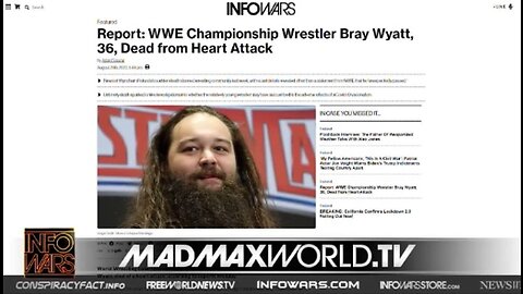 Alex Jones Discusses The Death Of Bray Wyatt