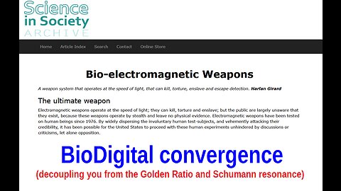 BioDigital convergence (decoupling you from the Golden Ratio and Schumann resonance)