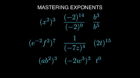 Exponent Problems Made Easy (timestamps in description) #algebra #precalculus #exponents
