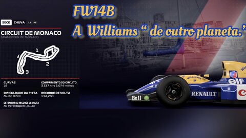 Clássicos da F1 - Williams 1992 FW14B - circuito: Mônaco #f1 #Williams