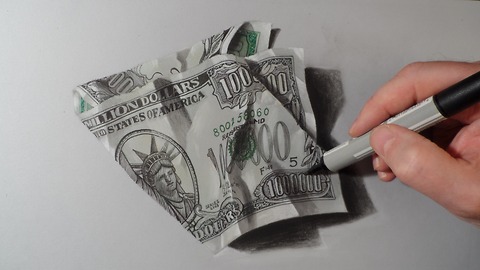 How to draw one million dollar bill