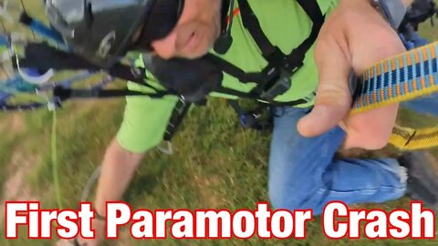 High speed Paramotor crash - not as bad as it sounds