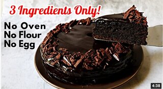 3 Ingredients Cake 3 | No Oven, No Egg, No Flour