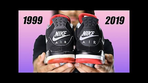 Comparing 1999 vs 2019 Air Jordan 4 Bred (Review/History)