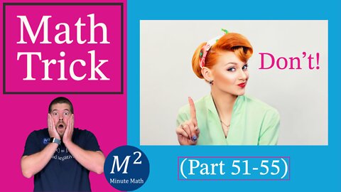 Math Tricks Your Teacher DOESN'T WANT YOU TO KNOW! Minute Math Tricks (51-54) #shortscompile