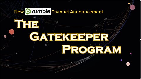 Rumble channel announcement