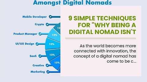 9 Simple Techniques For "Why Being a Digital Nomad Isn't Just for Millennials"