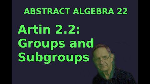 Groups and Subgroups (Artin 2.2) | Abstract Algebra 22