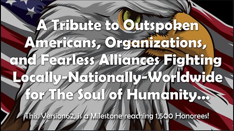 Tribute to Outspoken Americans & Worldwide Alliances (Milestone Version62)