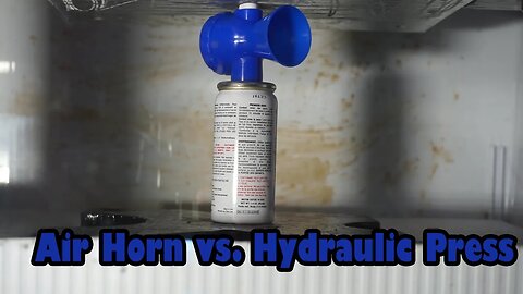Air Horn Crushed By Hydraulic Press