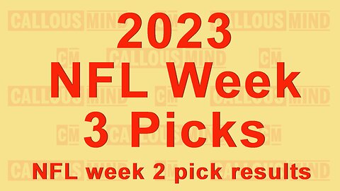 2023 National Football League week 3 picks - week 2 pick results - winning wagers