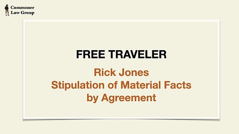 Free Traveler Monthly #CONFAB - Rick Jones "Stipulation of Material Facts"
