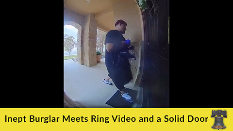 Inept Burglar Meets Ring Video and a Solid Door