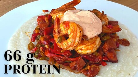 High Protein Meals | Shrimp with Peppers and Onions | High Protein Dinner