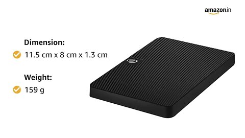 Seagate Expansion 1TB External HDD - 6.35 cm USB 3.0 for Windows and Mac with 3 yr Data Recovery