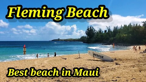 Maui, Hawaii Fleming Beach best beach in Maui🇺🇸 Part 1 June 2021