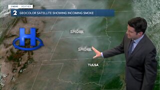 Wildfire smoke moving in