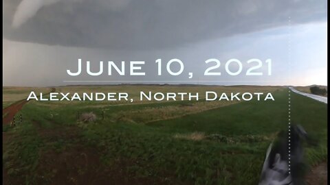 TIV 2 (Tornado Intercept Vehicle) on Tornado Confirmed Supercell in Alexander, ND - June 10, 2021