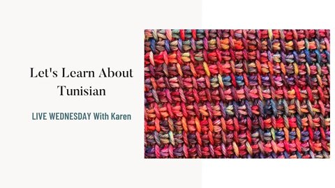 LIVE WEDNESDAY - Learn the Tunisian Simple Stitch