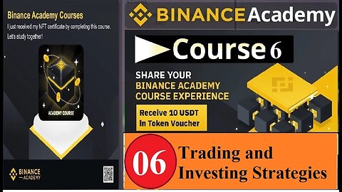 Binance Academy Course 6 Trading & Investing Strategies Quiz Answers Beginner Track || Binance NFT