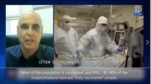 Top Israeli Doctor Says: VACCINATED MAKE UP 95% OF ALL SEVERE COVID HOSPITALIZATIONS
