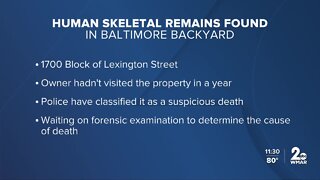Property owner discovers human skeletal remains in backyard