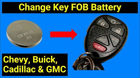 ✅ How to Change Key Fob Battery for Chevy, Buick, Cadillac, and GMC Remotes. Tahoe, Yukon, Enclave