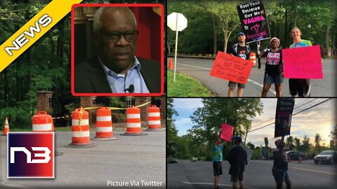 Abortion Activists Outside Clarence Thomas’ House QUICKLY Meet Swift Justice