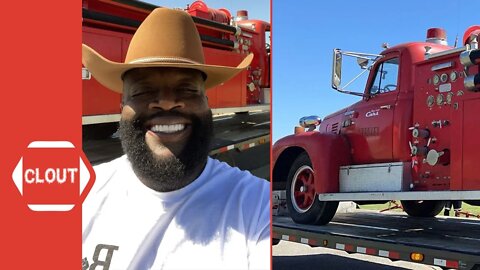 Rick Ross Fullfills His Childhood Dream Of Buying Vintage 1968 Fire Truck For His Estate!