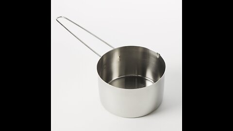 American Metalcraft MCW200 2-Cup Stainless Steel Measuring Cup with Wire Loop Handle, Silver