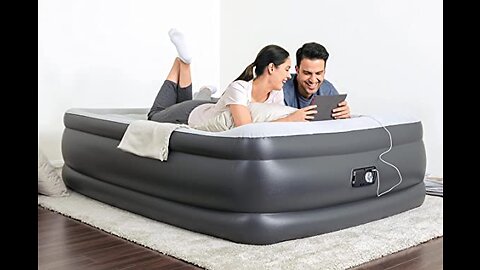 SLEEPLUX Durable Inflatable Air Mattress with Built-in Pump, Pillow and USB Charger